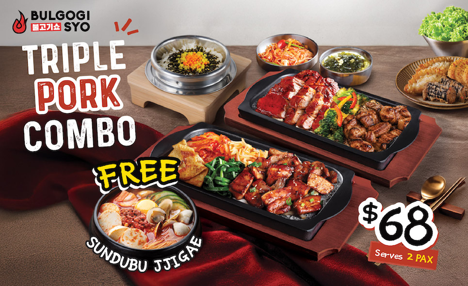 [Bulgogi Syo] Triple Pork Combo — A Sizzling Feast for Two at $68